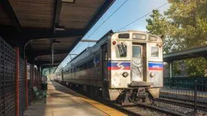 SEPTA train at the station