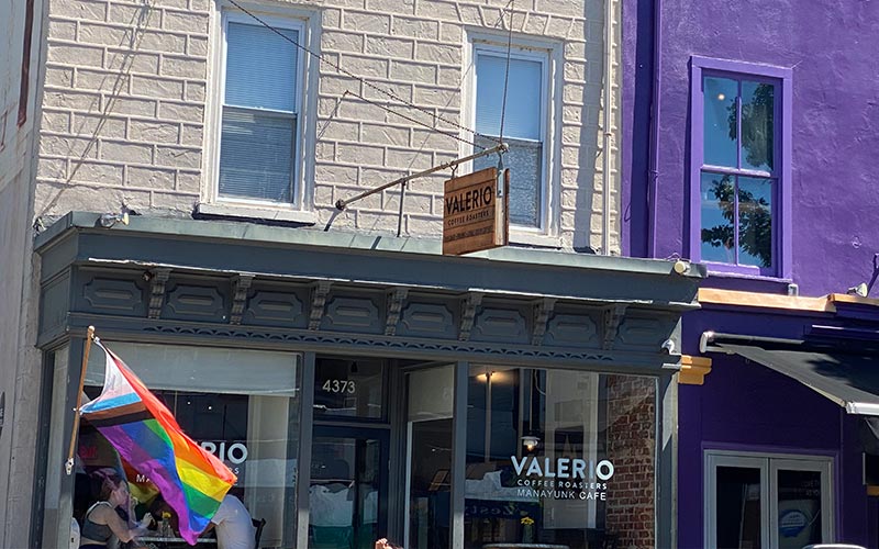 Manayunk coffee shop exterior