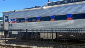 SEPTA train at a station