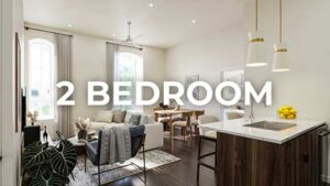 2 bedroom living room with the words 2 bedroom overlaying the photo