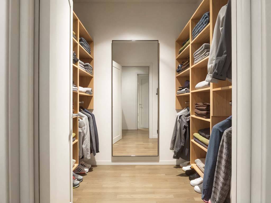 Heights Collection apartment interior walk-in closet