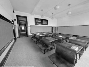 Historical photo of a typical classroom