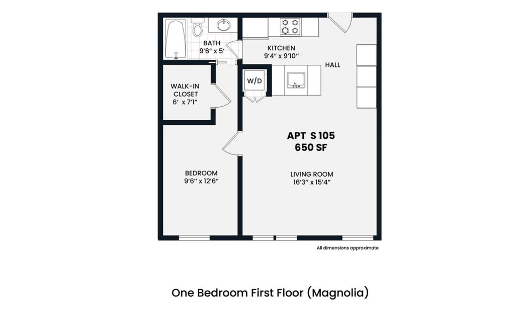 Heights - Magnolia 1 bedroom first floor 650 sf
