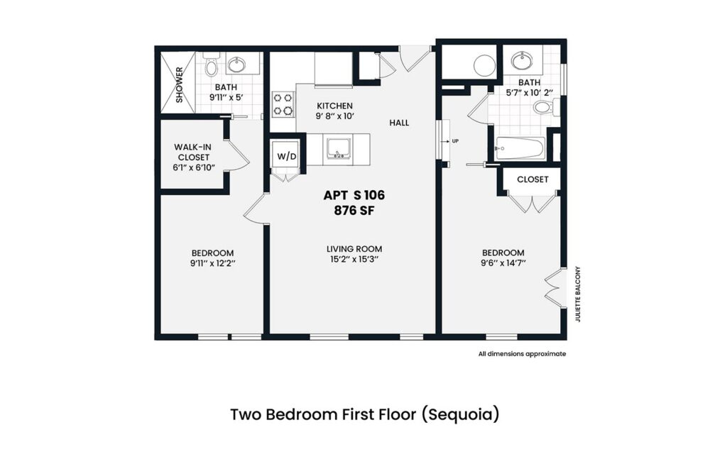 Heights - Sequoia 2 bedroom first floor 876 sf